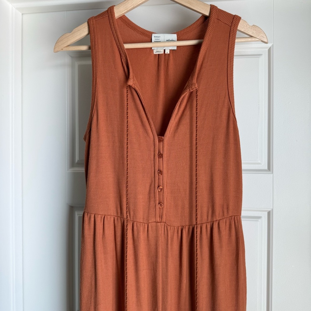 Anthro Marina Tiered Wide Leg Jumpsuit - Picture 5 of 11
